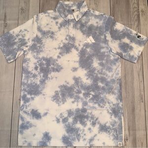 adidas Blue and White Polo Shirt